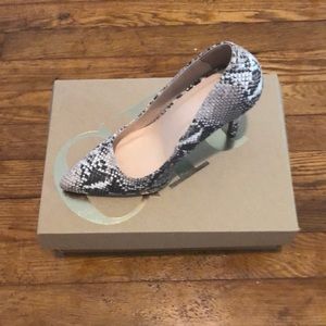Fake snake skin heels